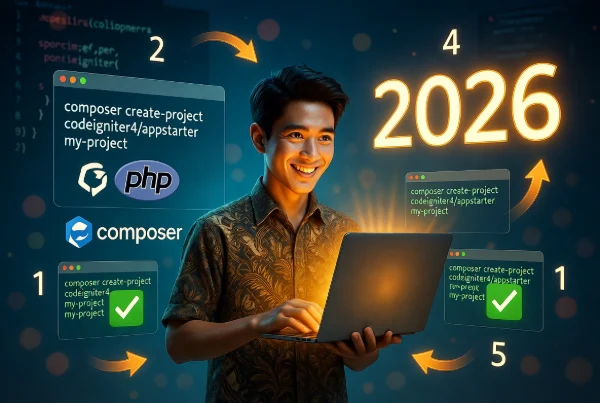 cara install codeigniter 4 secara lengkap dan detail