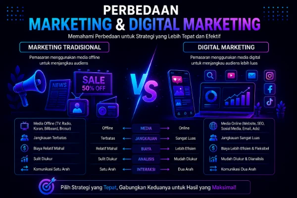 Perbedaan Marketing dan Digital Marketing