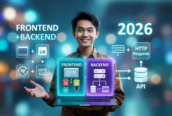 cara kerja backend dan frontend